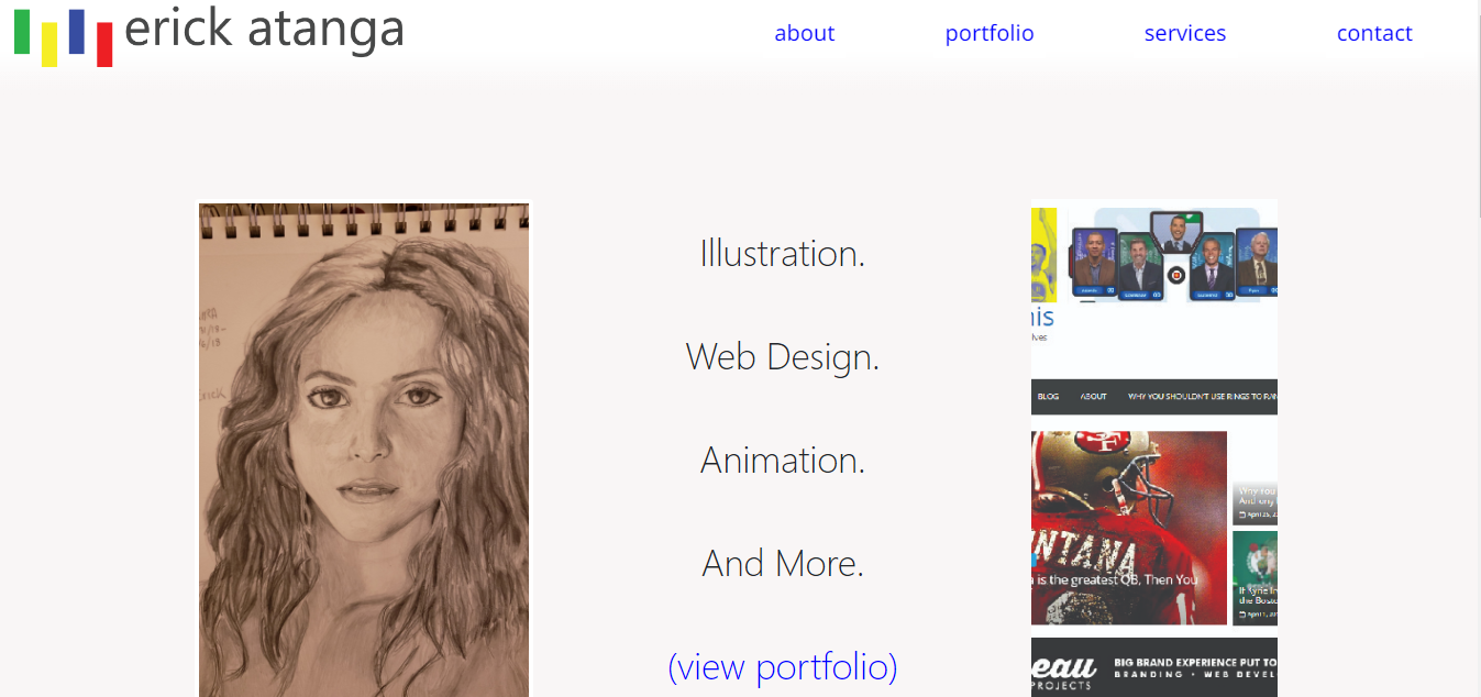 Portfolio website preview