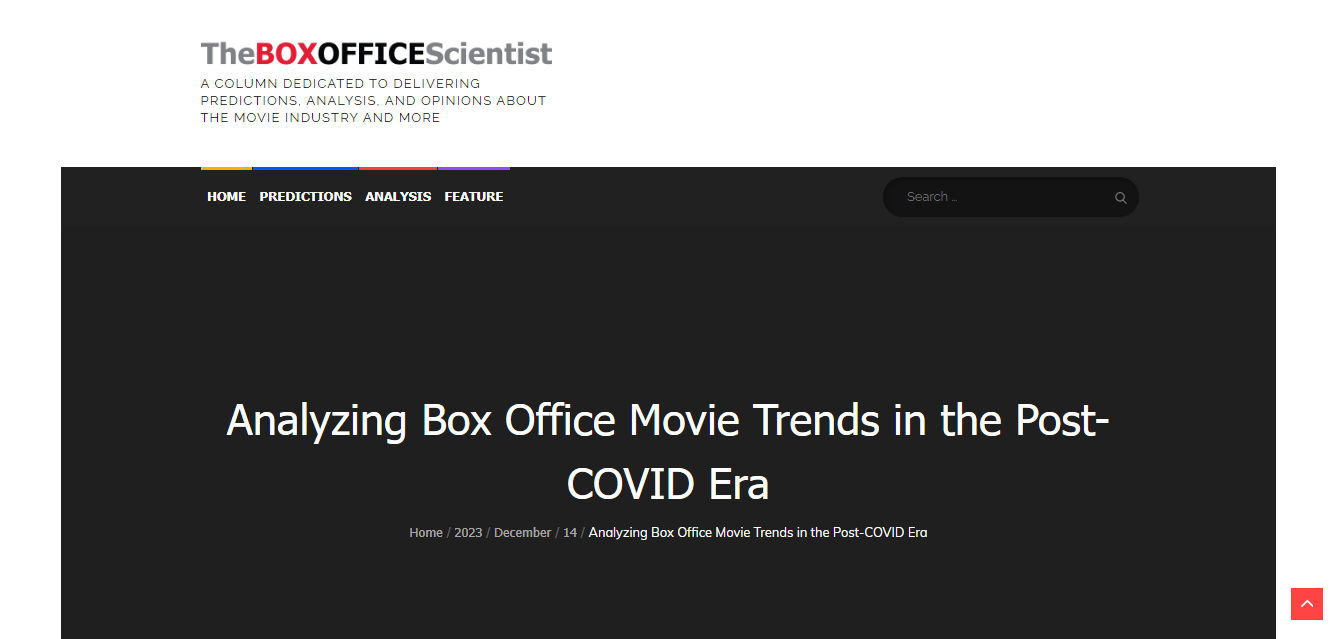 The Box Office Scientist website preview